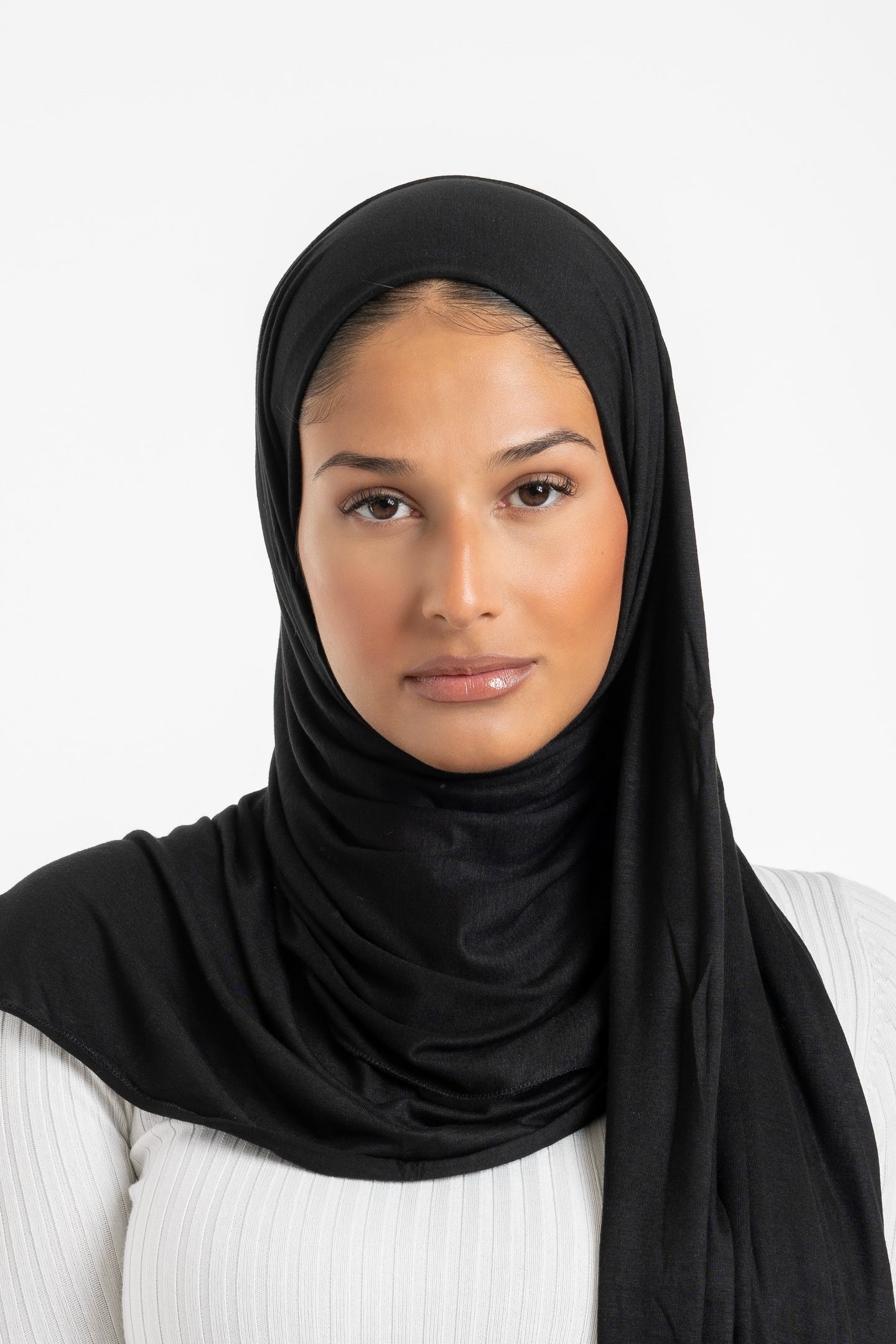 Premium Emirati Black Maxi Jersey Scarf